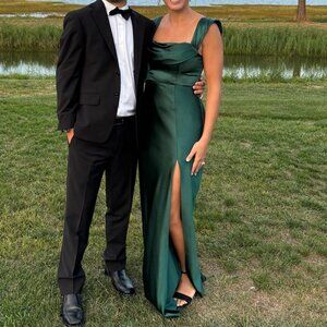 Birdy Grey Emerald Satin Bridesmaid Dress